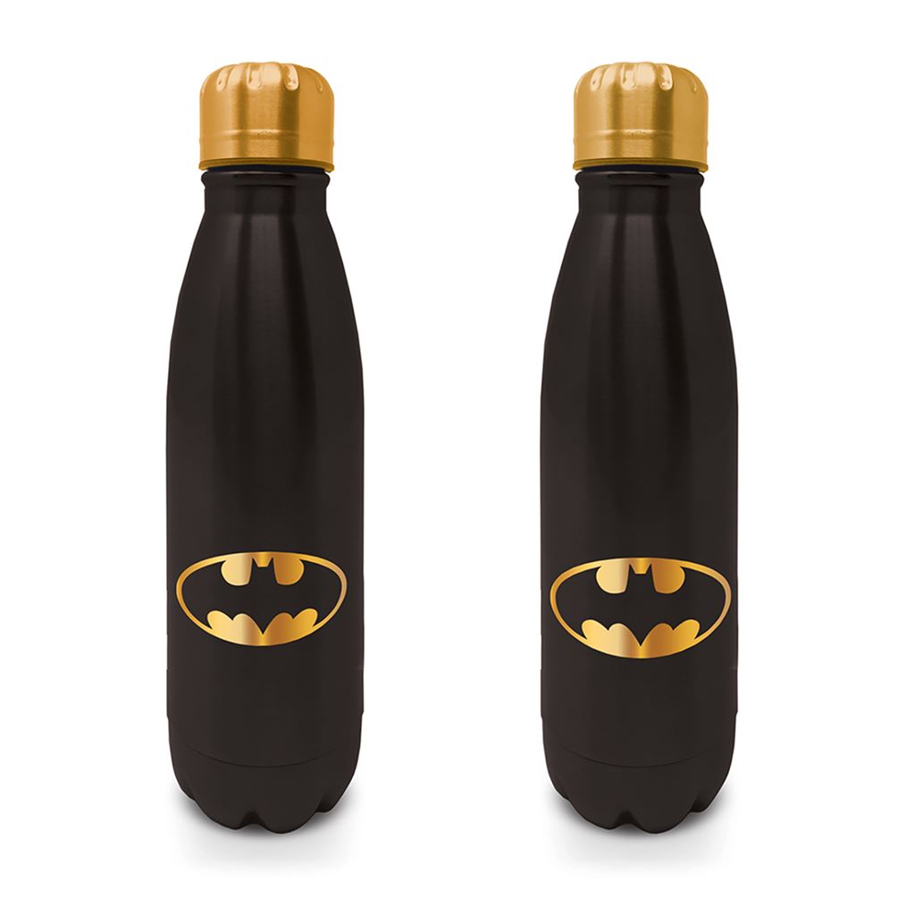Borraccia In Metallo Batman (Nero-Oro) - Mdb25874 Borraccia In Metallo Batman (Nero-Oro) - Mdb25874